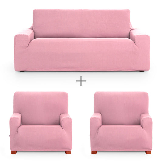 Sofa cover set Eysa ULISES Pink 3 Pieces