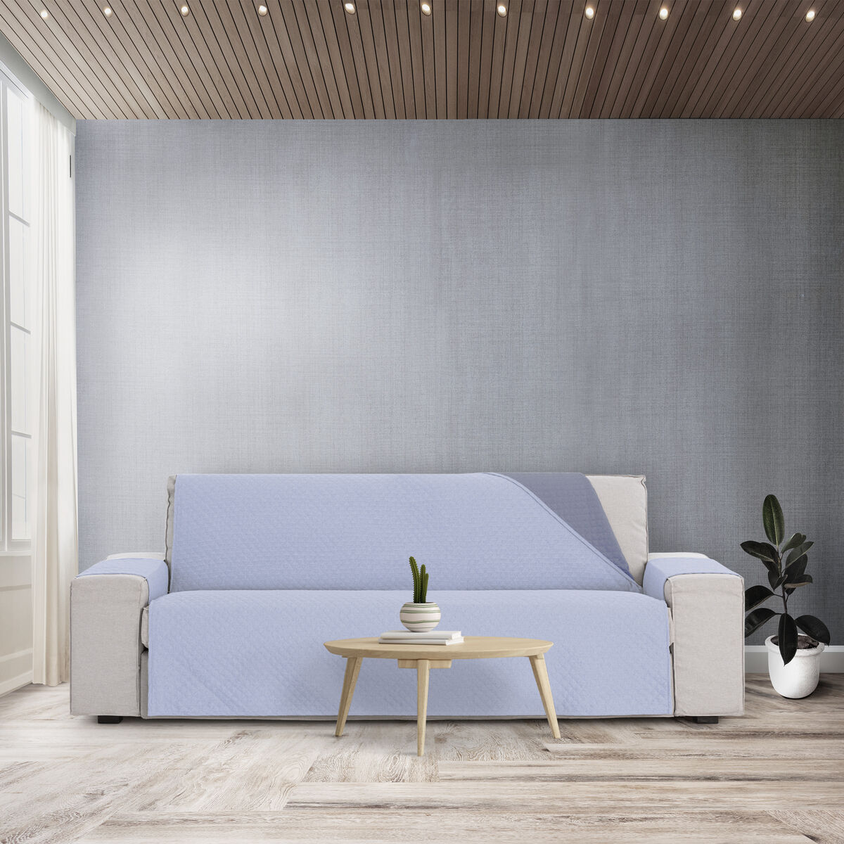 Sofa Cover Eysa SILVER Blue 100 x 110 x 115 cm Eysa