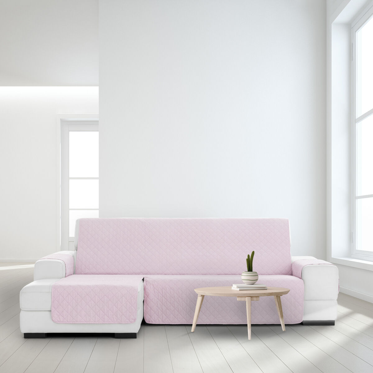 Right short arm chaise longue cover Eysa MONTBLANC Pink 100 x 110 x 200 cm Eysa