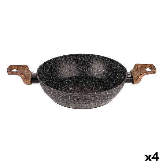 Saucepan Quttin Ecological Black Toughened aluminium 24,5 x 40,5 cm (4 Units) Quttin