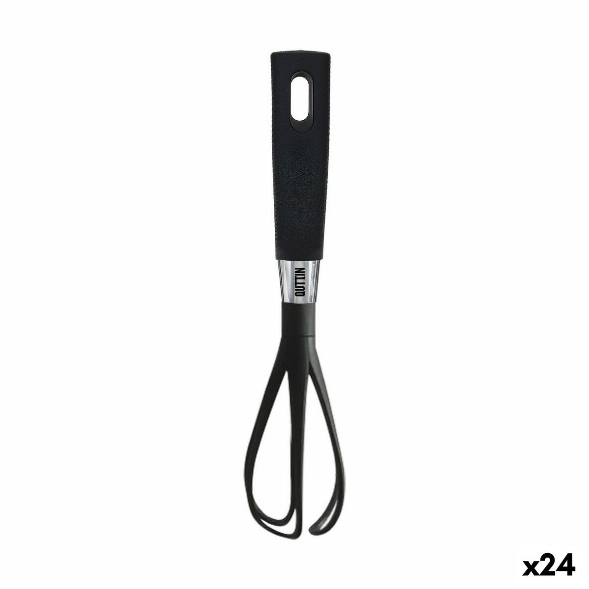 Manual Whisk Quttin Foodie Black Nylon (24 Units) Quttin