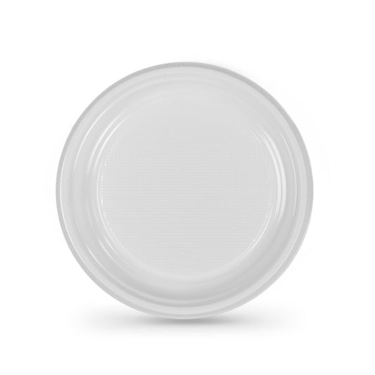 Set of reusable plates Algon Circular White 17 x 17 x 1,5 cm Plastic 25 Units Algon