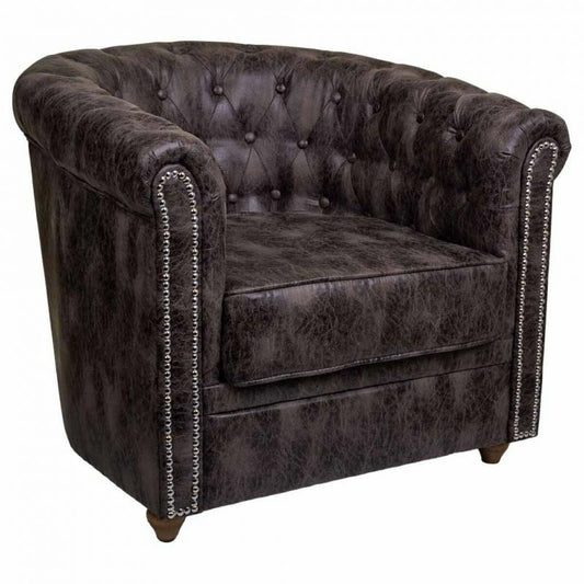 Armchair Alexandra House Living Brown 80 x 72 x 80 cm Upholstery