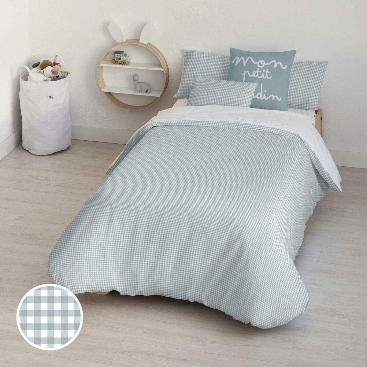 Nordic cover Kids&Cotton Vichy Blue 180 x 220 cm