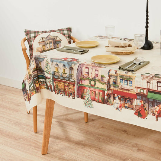 Stain-proof tablecloth Belum Christmas City Multicolour 300 x 155 cm Belum