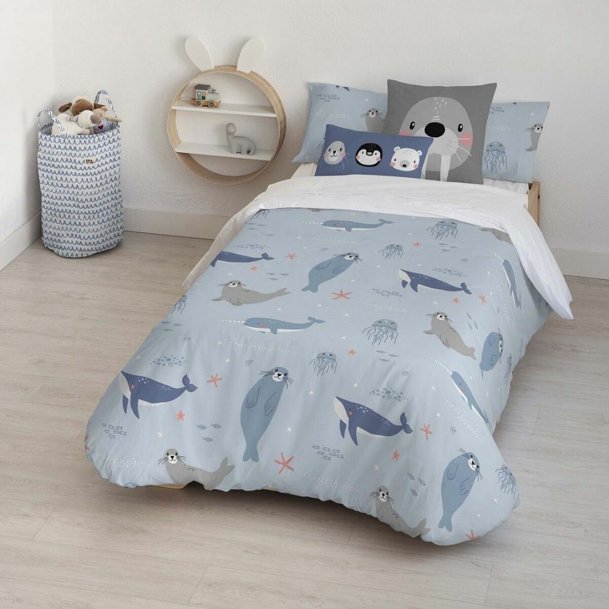 Nordic cover Kids&Cotton Tabor Small Blue 155 x 220 cm