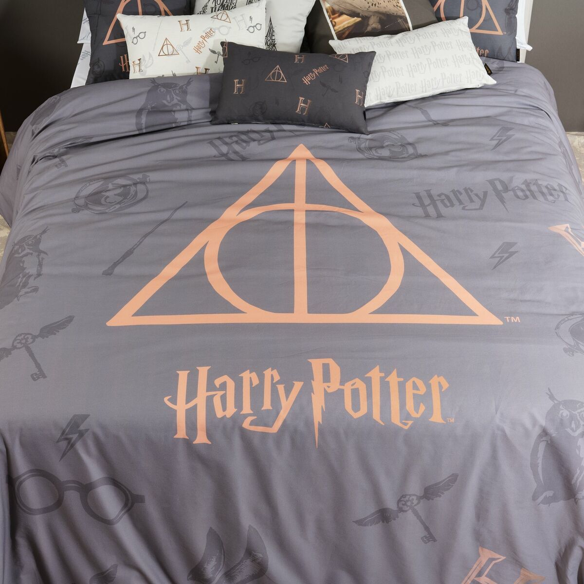 Nordic cover Harry Potter Deathly Hallows Multicolour 175 Threads 155 x 220 cm Single