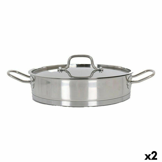 Casserole with glass lid Quttin 6 L Ø 32,8 cm (2 Units) Quttin