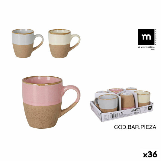 Ceramic Mug La Mediterránea Anelo 90 ml (36 Units) La Mediterránea