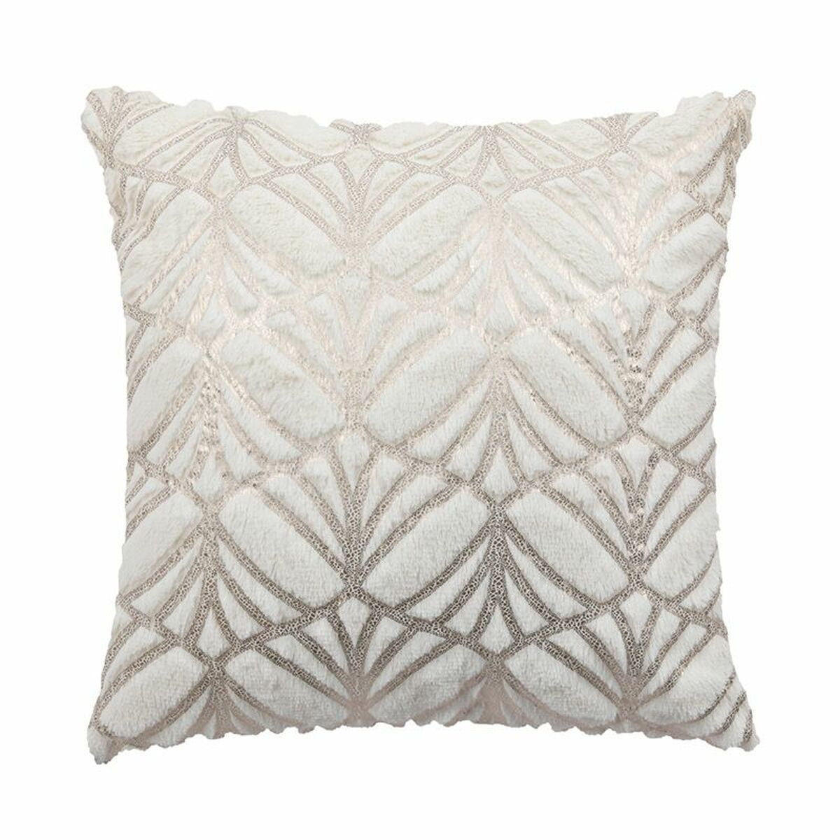 Cushion Romimex White Silver 5 x 45 x 45 cm Romimex