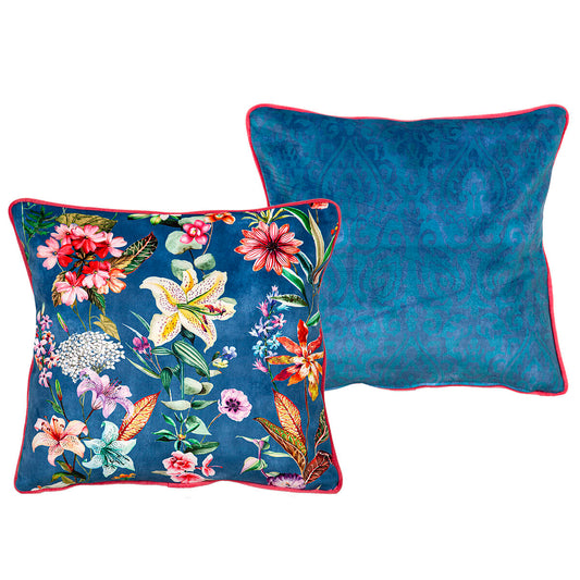 Cushion Romimex Blue Reversible 45 x 45 x 12 cm Romimex