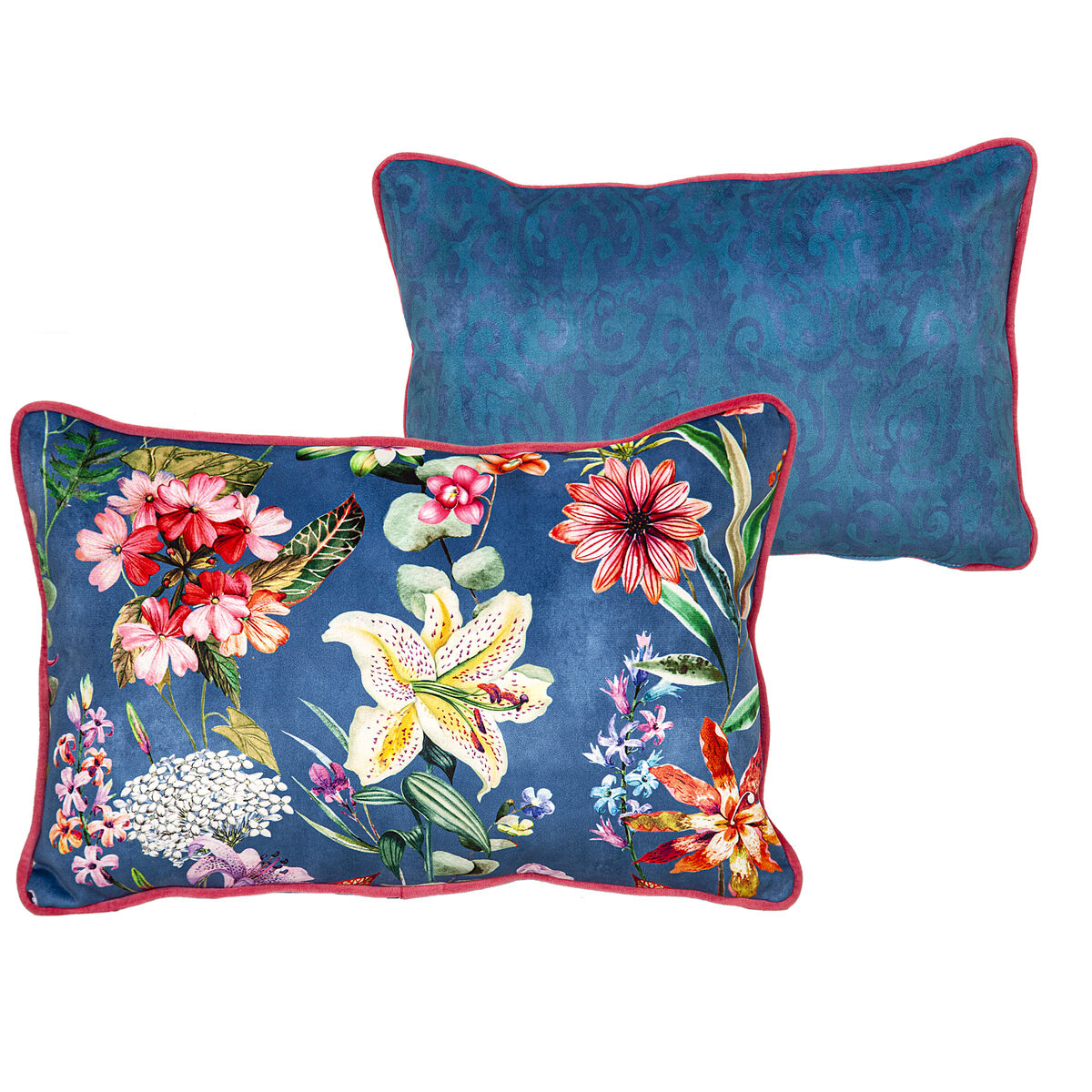 Cushion Romimex Blue Reversible 30 x 45 x 12 cm Romimex