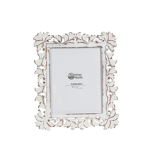 Photo frame Romimex White MDF Wood 30 x 35 x 2 cm Romimex