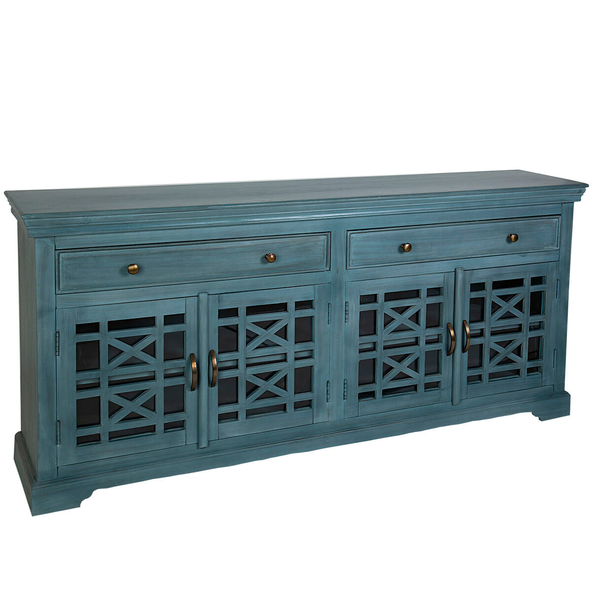 Sideboard Romimex Blue Mango wood 40 x 85 x 180 cm Romimex