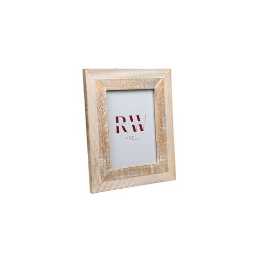 Photo frame Romimex White Mango wood MDF Wood 2 x 20 x 15 cm Romimex