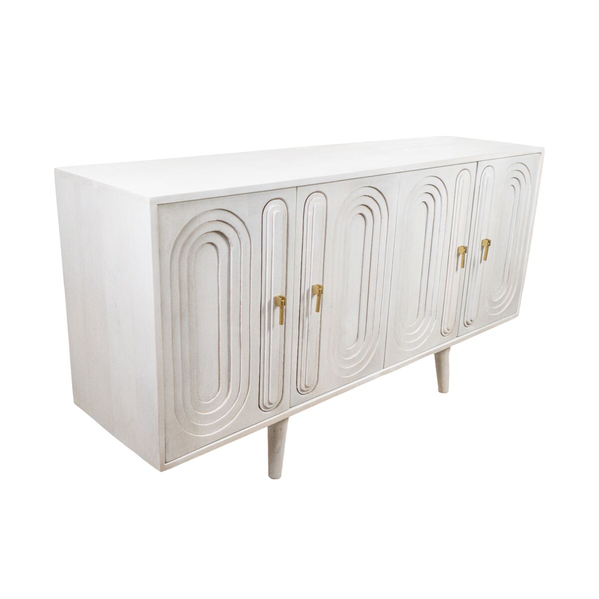 Sideboard Romimex White Mango wood 42 x 81 x 152 cm Romimex