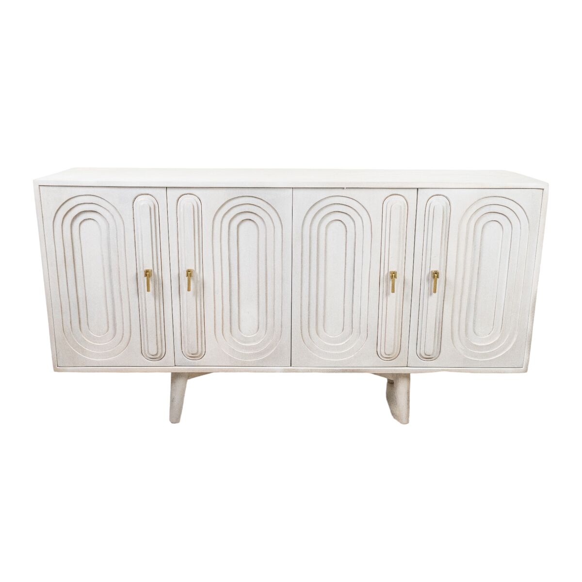 Sideboard Romimex White Mango wood 42 x 81 x 152 cm Romimex