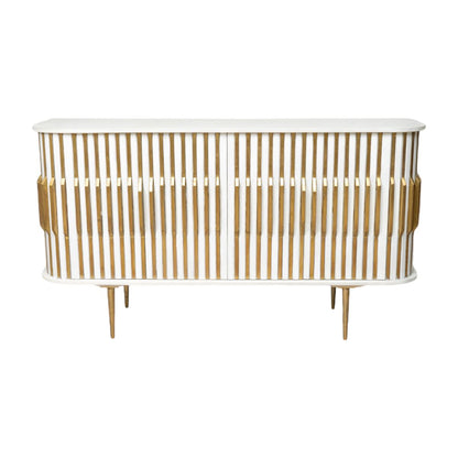 Sideboard Romimex White Golden Wood 152 x 84 x 40 cm Romimex