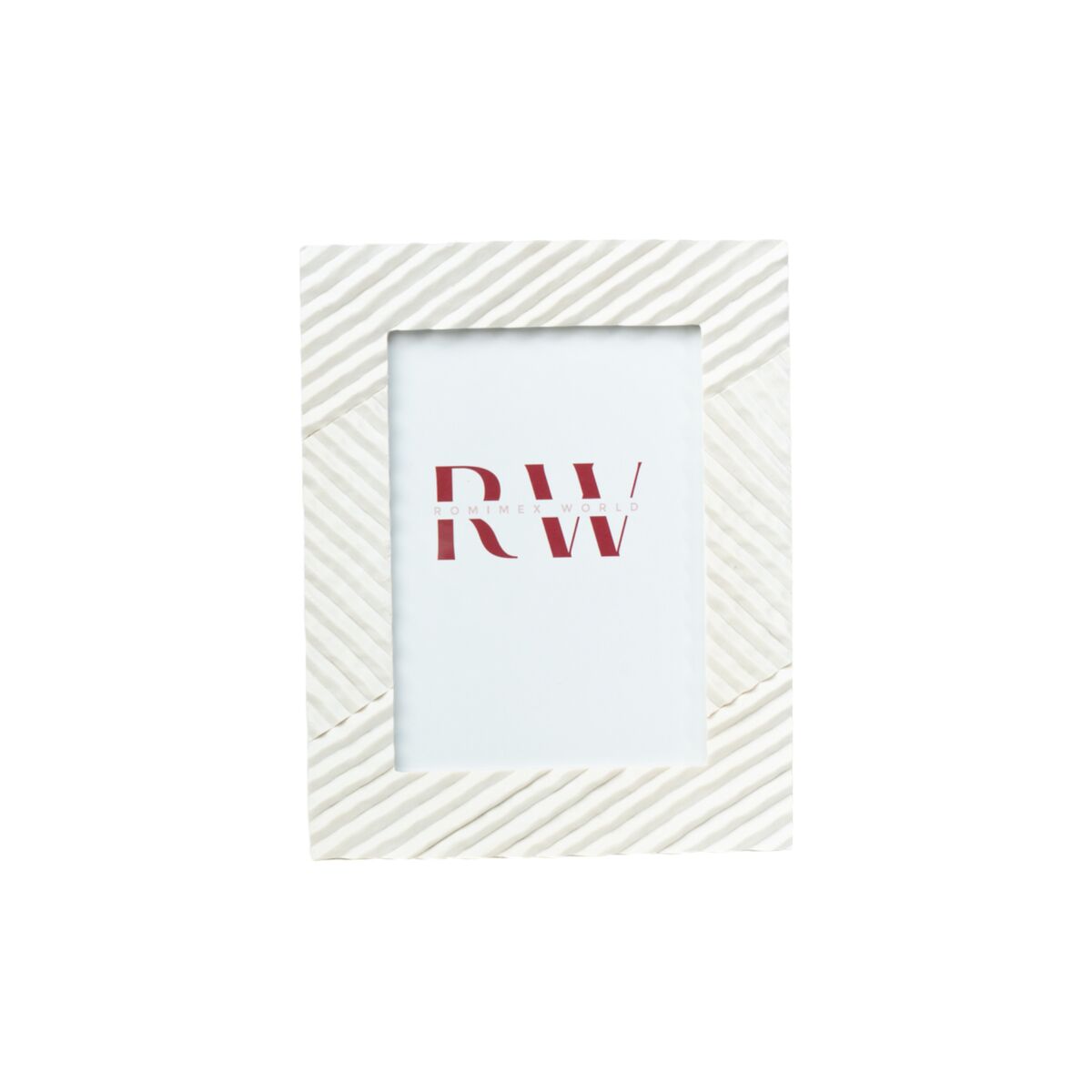 Photo frame Romimex White Resin 10 x 15 x 2 cm Romimex