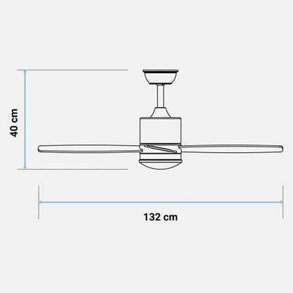 Ceiling Fan Universal Blue MIDI 4052W 55W White (132 cm) Universal Blue