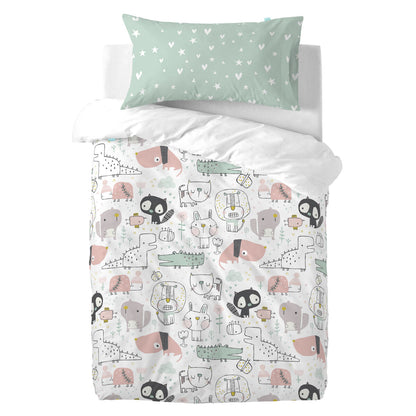 Pillowcase HappyFriday Moshi Moshi Best Buddies Multicolour 50 x 75 cm HappyFriday