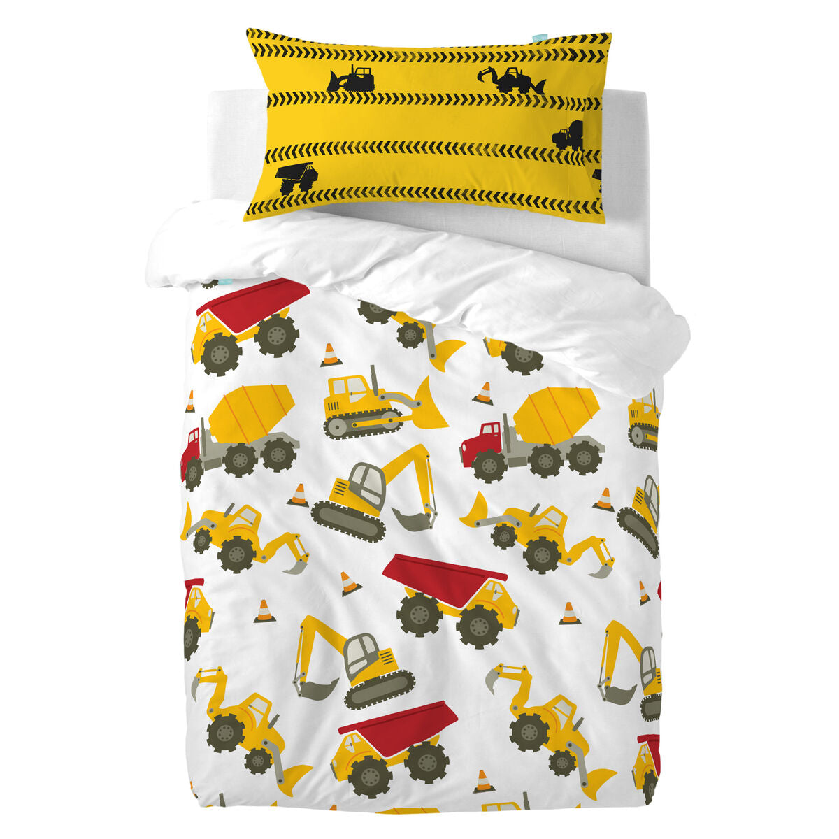 Pillowcase HappyFriday Mr Fox Machinery Multicolour 50 x 75 cm HappyFriday