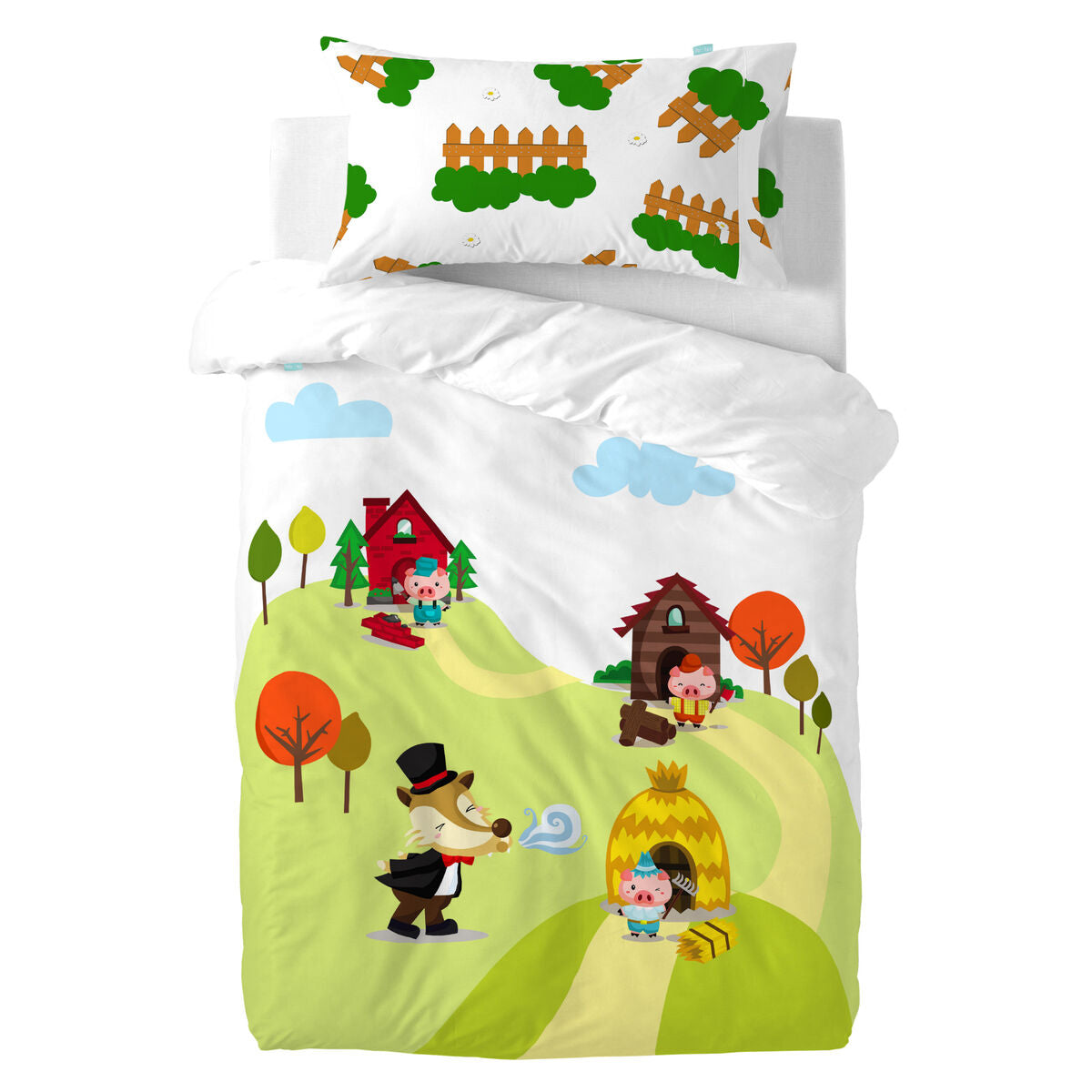 Pillowcase HappyFriday Mr Fox Piggys Multicolour 50 x 75 cm HappyFriday