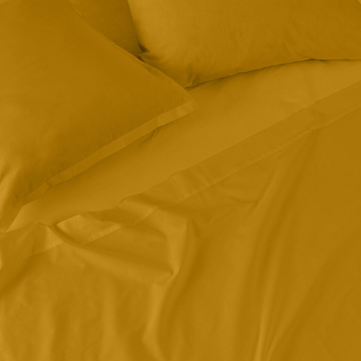 Fitted sheet HappyFriday BASIC Mustard 180 x 200 x 32 cm HappyFriday