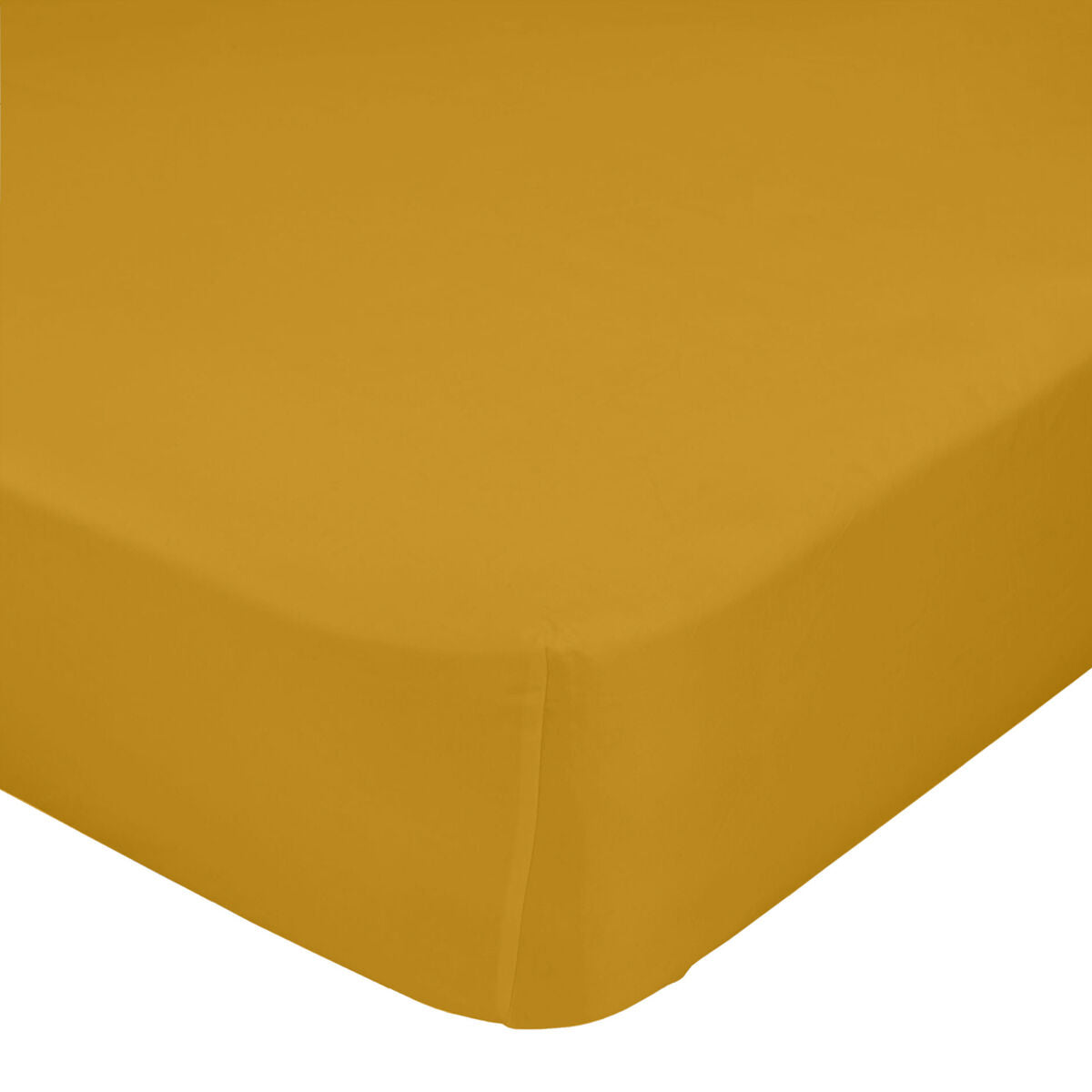 Fitted sheet HappyFriday BASIC Mustard 180 x 200 x 32 cm HappyFriday