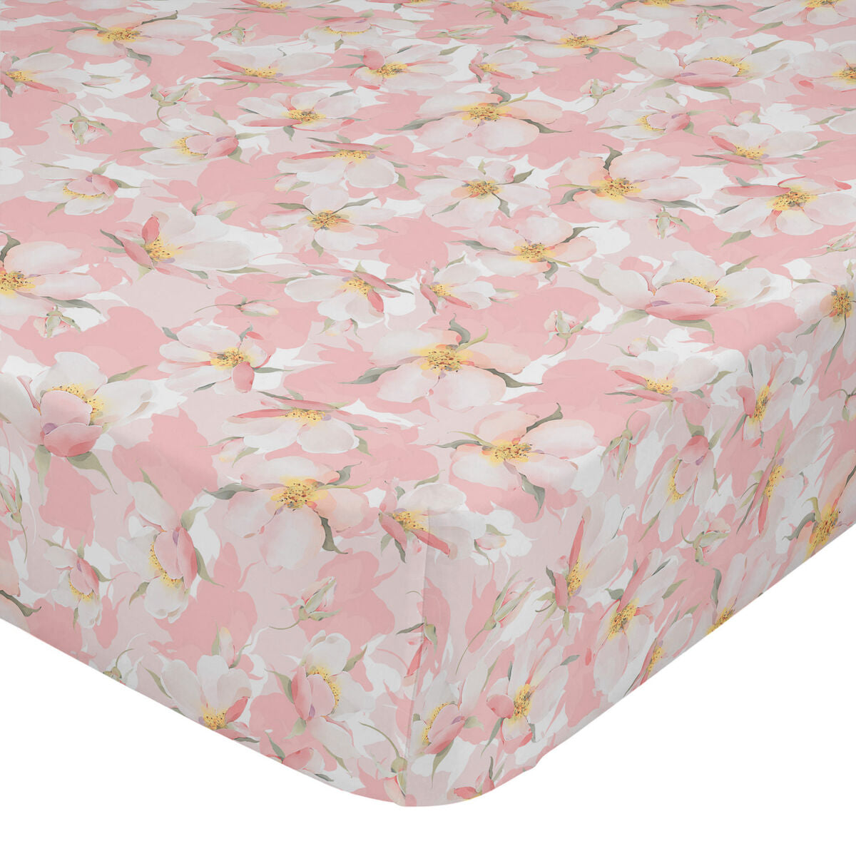 Fitted sheet HappyFriday Spring blossom Multicolour 90 x 200 x 32 cm HappyFriday