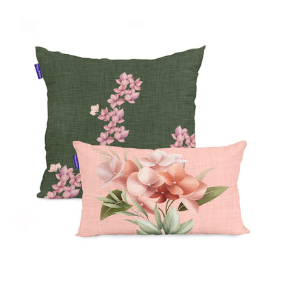 Set of cushion covers HappyFriday Summer floral Multicolour 2 Pieces HappyFriday