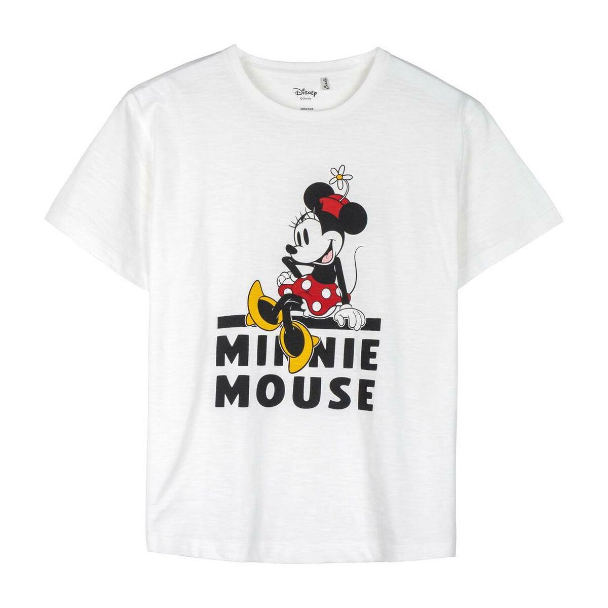 Women’s Short Sleeve T-Shirt Minnie Mouse White Minnie Mouse