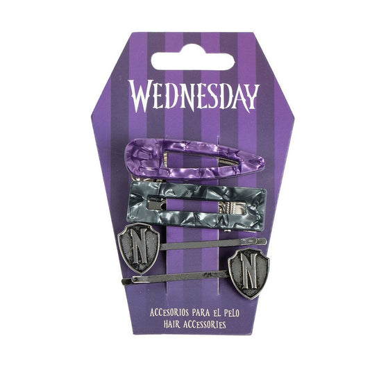 Hair Clips Wednesday 4 Pieces Wednesday