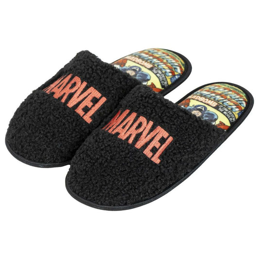 House Slippers Marvel Black