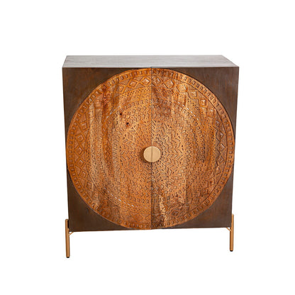 Sideboard Romimex Brown Metal Mango wood 80 x 95 x 40 cm Romimex