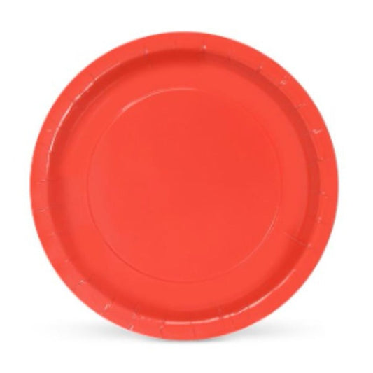 Plate set Algon Cardboard Disposable Red 10Units 20 x 20 x 1,5 cm Algon