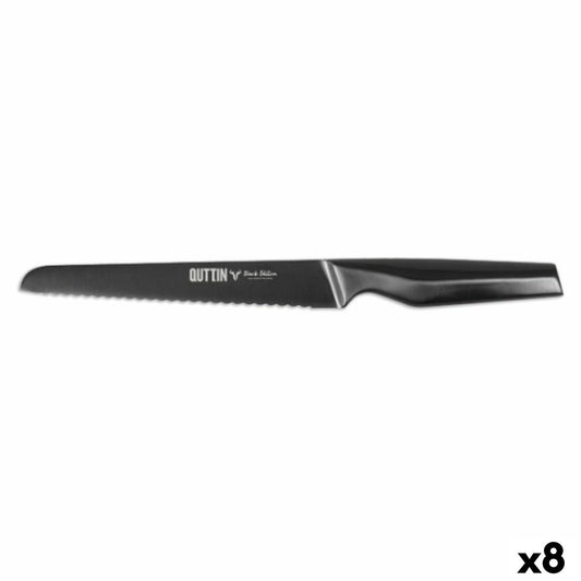 Bread Knife Quttin Black Edition 8 Units 20 cm Quttin