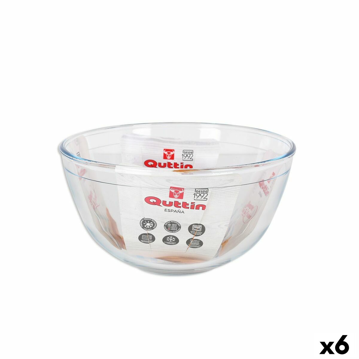 Mixing Bowl Quttin   Glass ø 21,2 x 11,2 cm (6 Units)