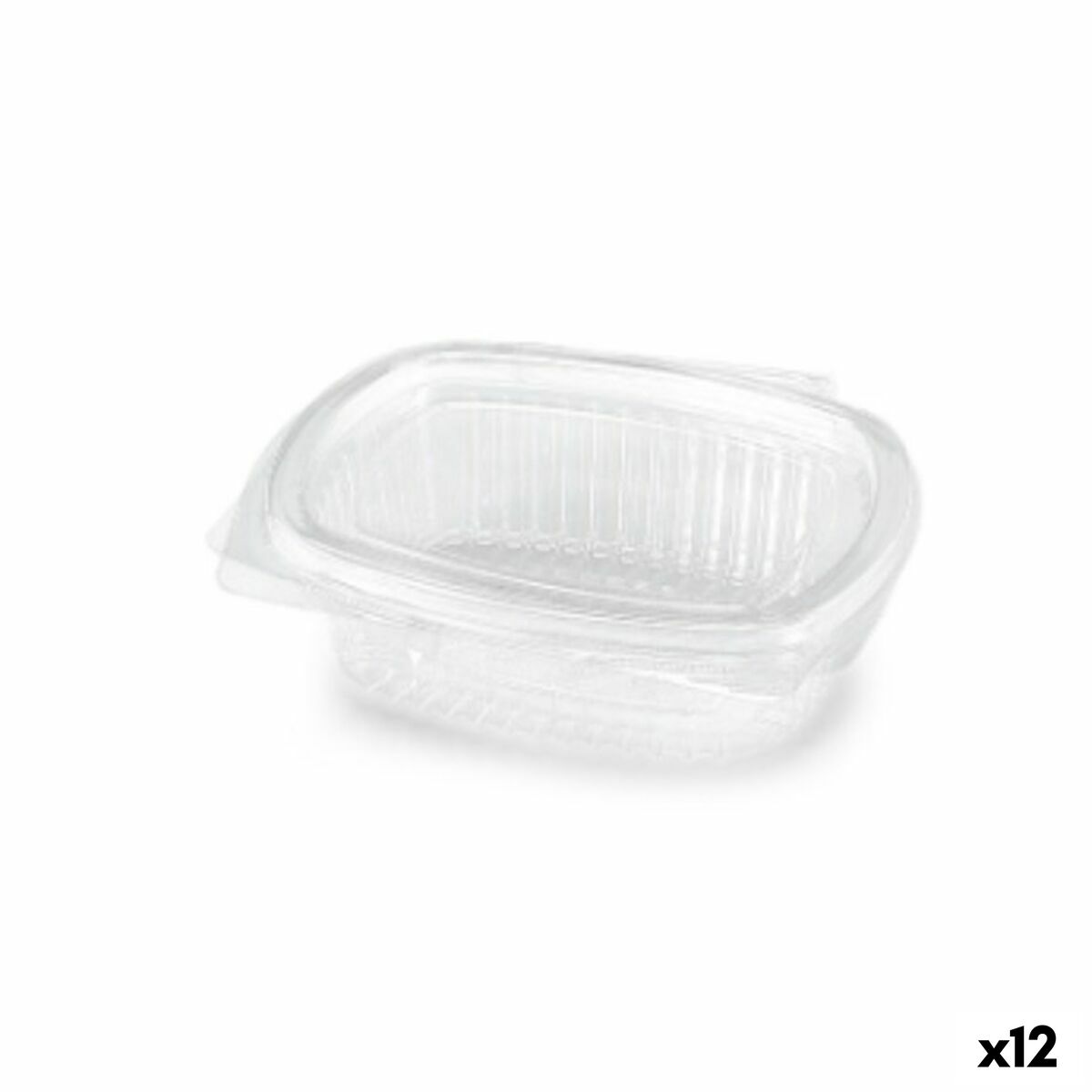 Food Preservation Container Algon Reusable 250 ml Transparent Oval 14 x 11 x 4,5 cm (12 Units)