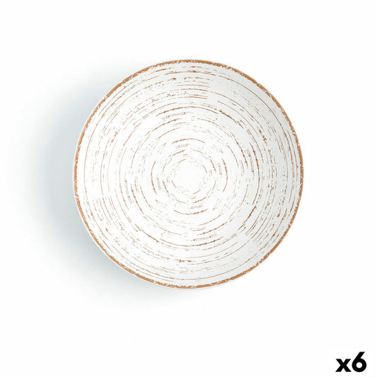 Deep Plate Ariane Tornado Ceramic Bicoloured (Ø 21 cm) (6 Units)