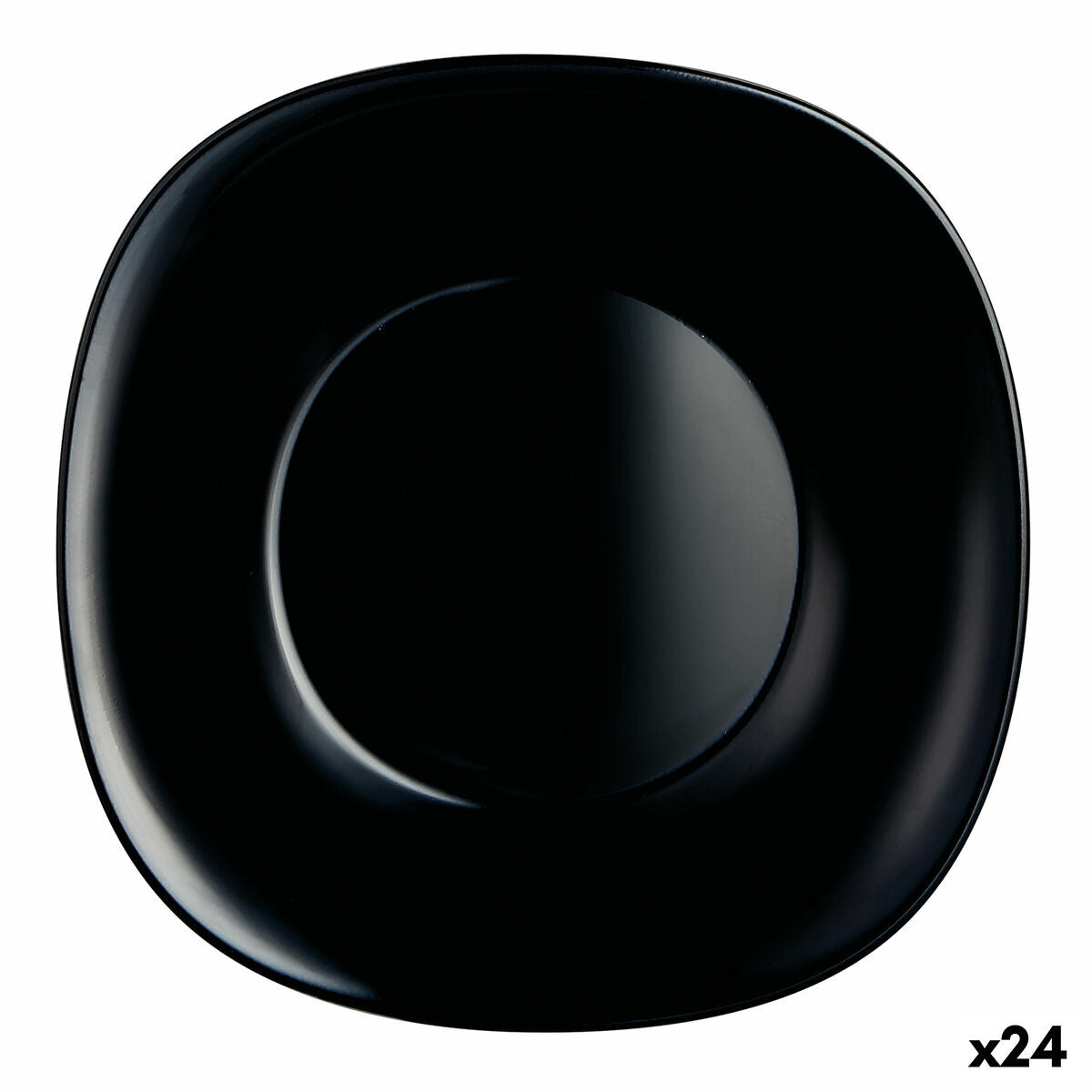 Deep Plate Luminarc Carine Black Glass (Ø 23,5 cm) (24 Units)