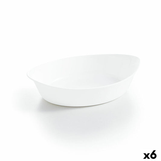 Serving Platter Luminarc Smart Cuisine Oval White Glass 25 x 15 cm (6 Units)