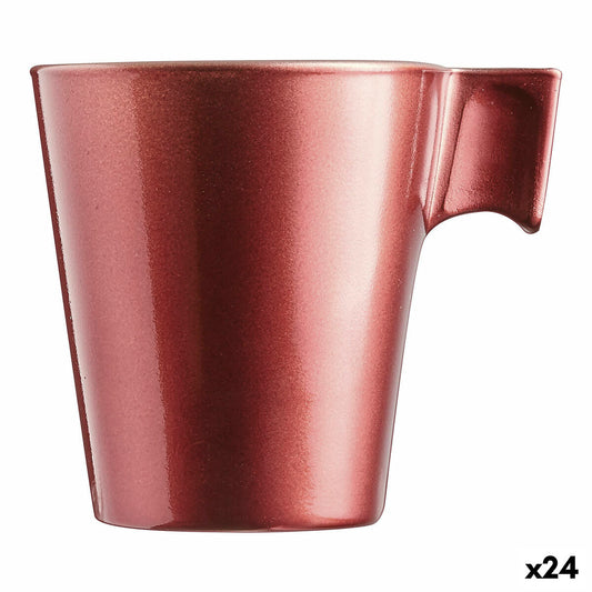 Mug Luminarc Flashy Red 80 ml Glass (24 Units)