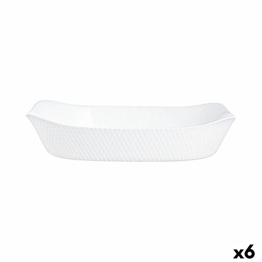 Serving Platter Luminarc Smart Cuisine White Glass 34 x 25 cm (6 Units)