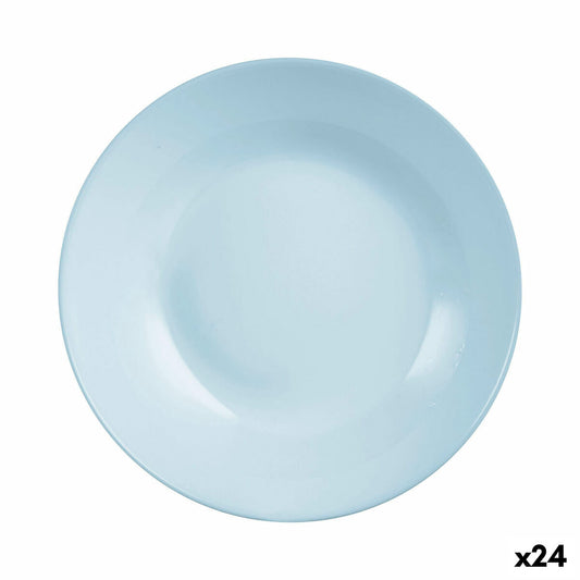 Deep Plate Luminarc Diwali Paradise Blue Glass 20 cm (24 Units)