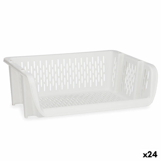 Vegetable basket White polypropylene (30 x 13,5 x 38,7 cm) (24 Units) Kinvara