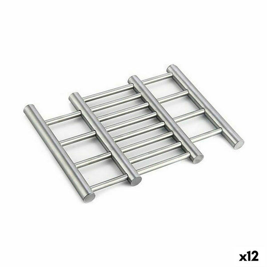 Table Mat Extendable Silver Stainless steel 23 x 2 x 20 cm (12 Units)