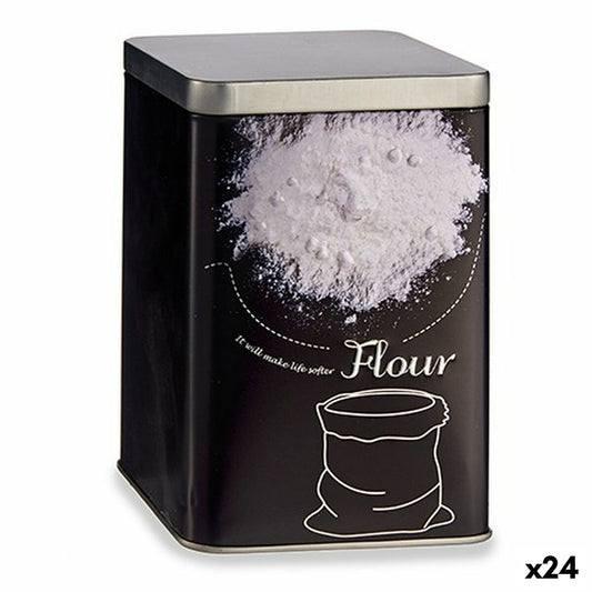 Tin Flour Black Metal 1 L (24 Units) Kinvara