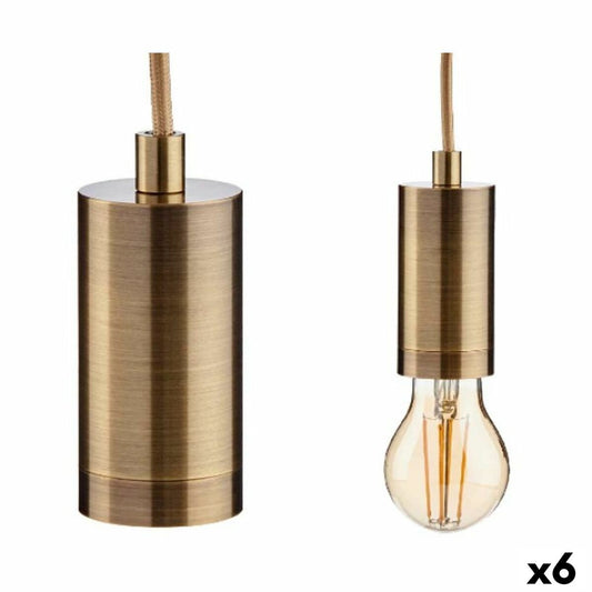 Ceiling Light Golden Metal 60 W 11,5 x 12 x 11,5 cm (6 Units) Gift Decor