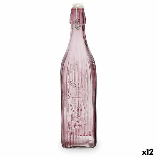 Bottle Quid Viba Pink Glass 1 L (12 Units)